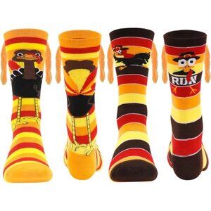 BRAND NEW 2 Pairs Turkey Trot Socks Thanksgiving Running Turkey Socks